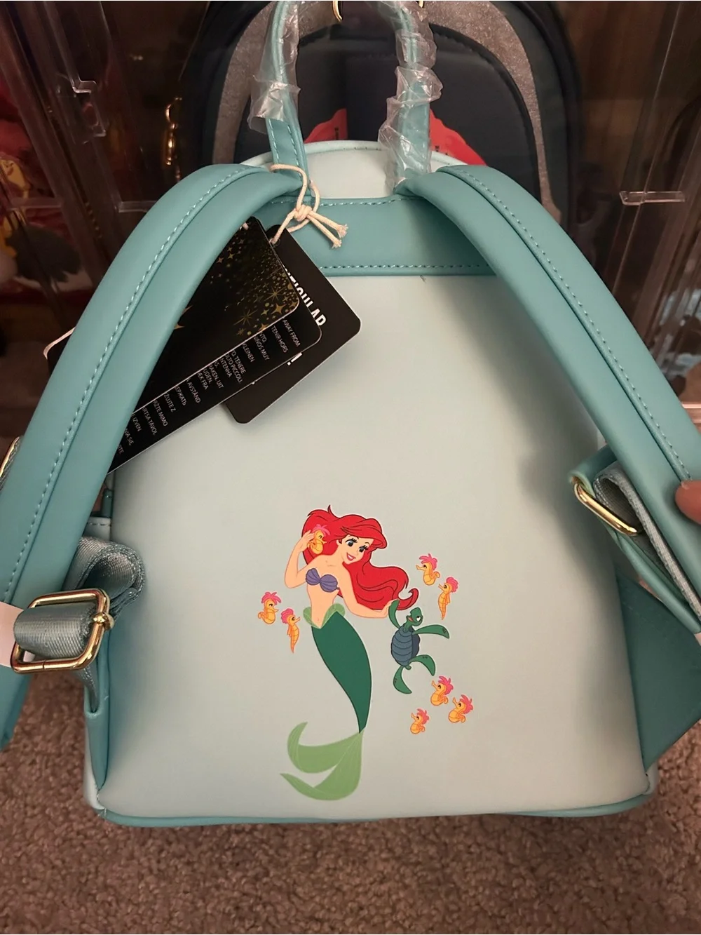 Loungefly Ariel Lenticular Teal and Pink Mini Backpack